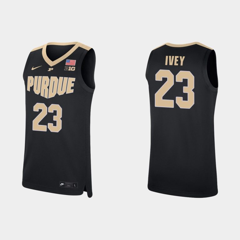 Men Purdue Boilermakers Jaden Ivey #23 Replica Black Jersey