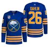 Men Rasmus Dahlin Buffalo Sabres Honor Rick Jeanneret patch Jersey 2022 Royal #26 Pro Uniform