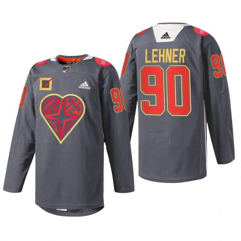 Men Robin Lehner Vegas Golden Knights DonorAwareness Jersey Black #90 Warm-Up