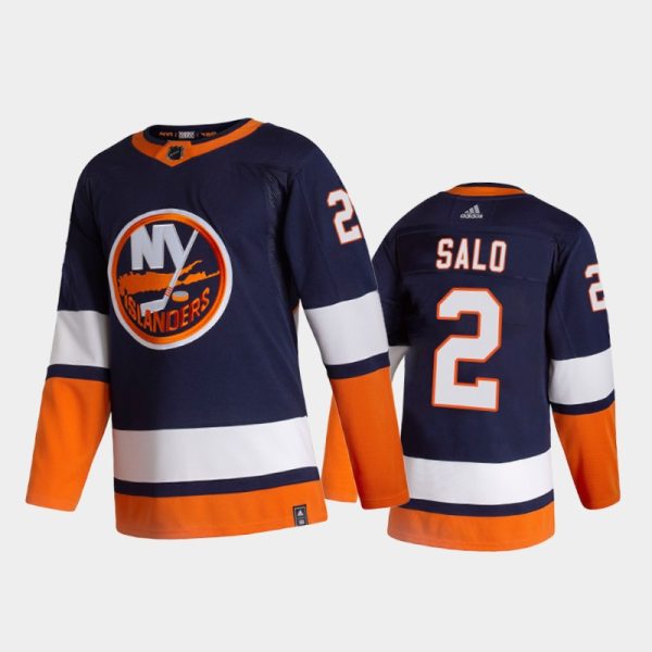 Men Robin Salo #2 New York Islanders 2021 Reverse Retro Navy Special Edition Jersey