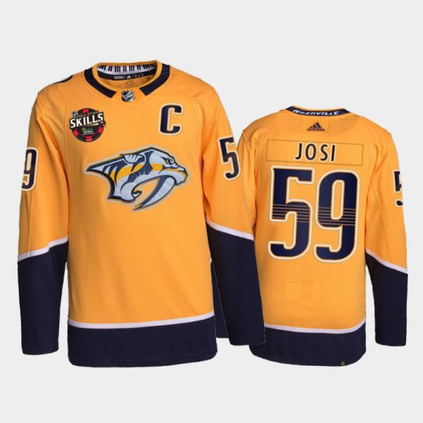 Men Roman Josi Nashville Predators 2022 NHL All-Star Skills Jersey Gold #59 Competition Patch Uniform