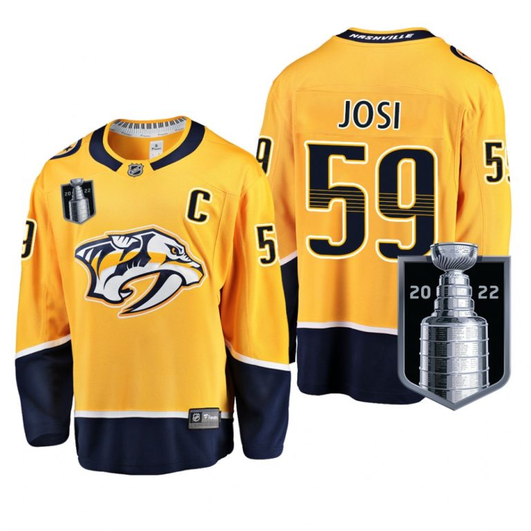 Men Roman Josi Nashville Predators 2022 Stanley Cup Playoffs Gold Home Jersey