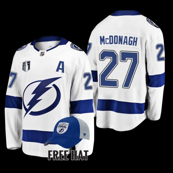 Men Ryan McDonagh Tampa Bay Lightning 2022 Stanley Cup Final White Away Jersey