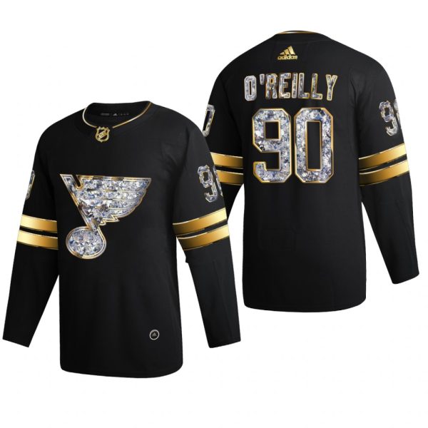 Men Ryan O'Reilly St. Louis Blues 2022 Stanley Cup Playoffs Black Diamond Edition Jersey