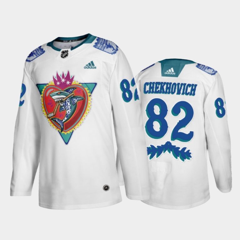 Men San Jose Sharks Ivan Chekhovich #82 Los Tiburones Night White Jersey