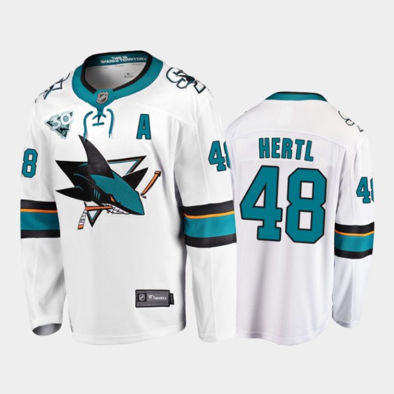 Men San Jose Sharks Tomas Hertl #48 2021 Reverse Retro White 30th Anniversary Jersey