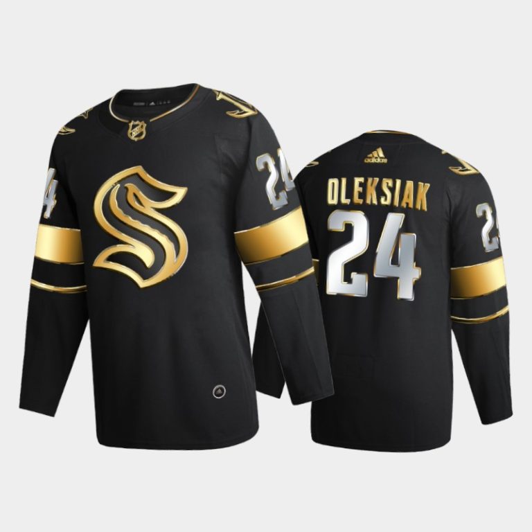 Men Seattle Kraken Jamie Oleksiak #24 Golden Edition 2021-22 Jersey Black