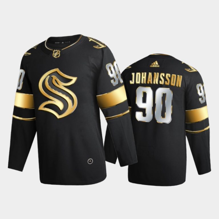 Men Seattle Kraken Marcus Johansson #90 Golden Edition 2021-22 Jersey Black