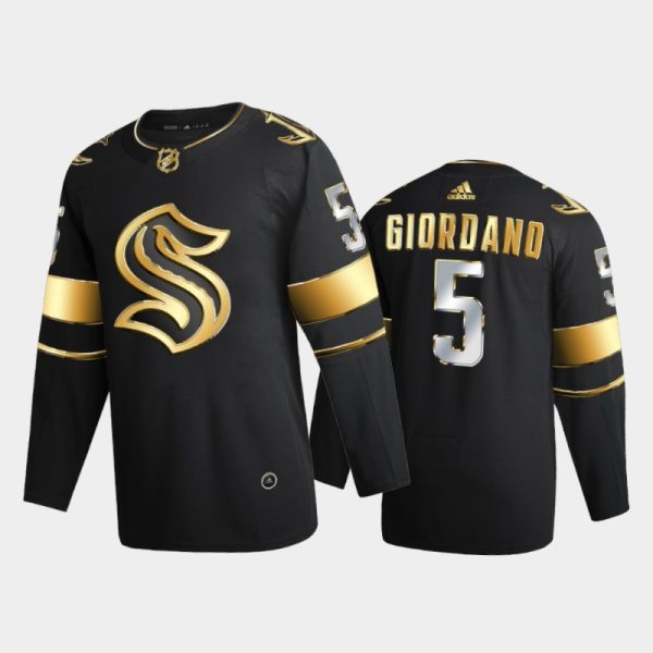 Men Seattle Kraken Mark Giordano #5 Golden Edition 2021-22 Jersey Black