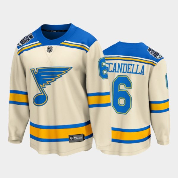 Men St. Louis Blues #6 Marco Scandella 2022 Winter Classic Cream Bluenote Jersey