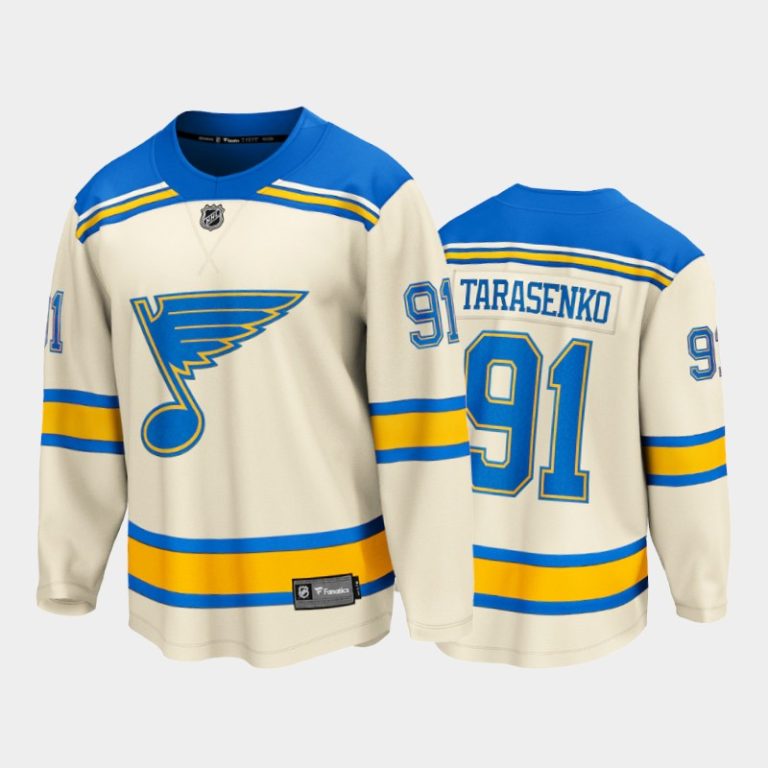 Men St. Louis Blues #91 Vladimir Tarasenko 2022 Winter Classic Cream Bluenote Jersey