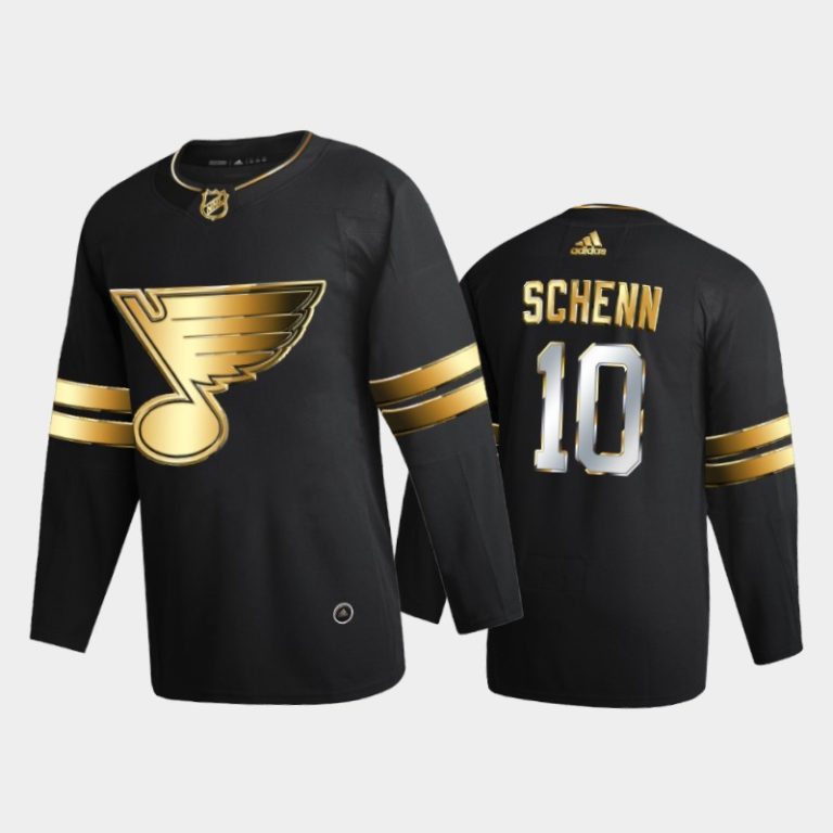 Men St. Louis Blues Brayden Schenn #10 2020-21 Golden Edition Black Limited Jersey