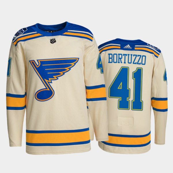 Men St. Louis Blues Robert Bortuzzo #41 2022 Winter Classic Cream Jersey