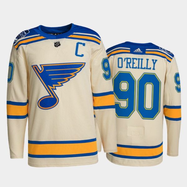 Men St. Louis Blues Ryan O'Reilly #90 2022 Winter Classic Cream Jersey