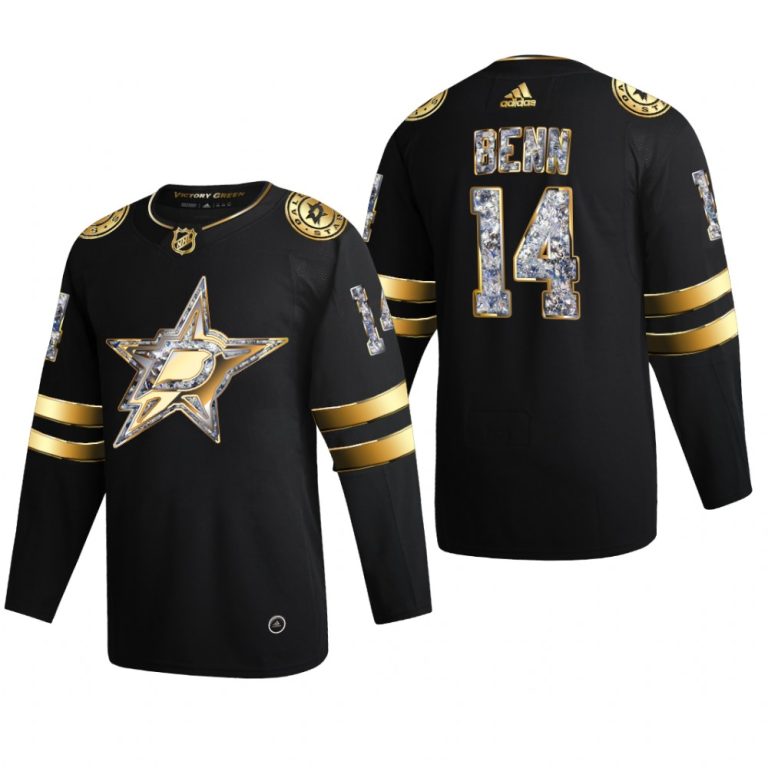 Men Stars Jamie Benn #14 2022 Stanley Cup Playoffs Black Diamond Edition Jersey