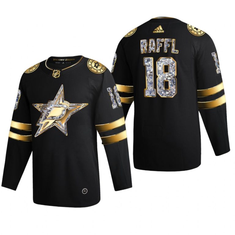 Men Stars Michael Raffl #18 2022 Stanley Cup Playoffs Black Diamond Edition Jersey