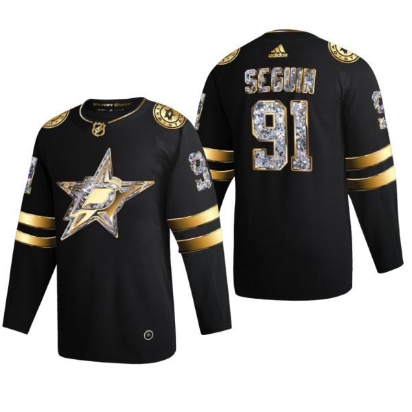 Men Stars Tyler Seguin #91 2022 Stanley Cup Playoffs Black Diamond Edition Jersey