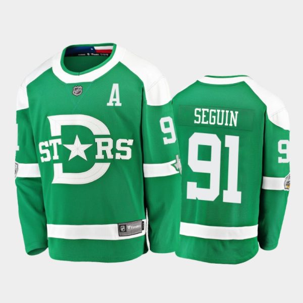 Men Stars Tyler Seguin #91 Green 2020 Winter Classic Breakaway Player Jersey