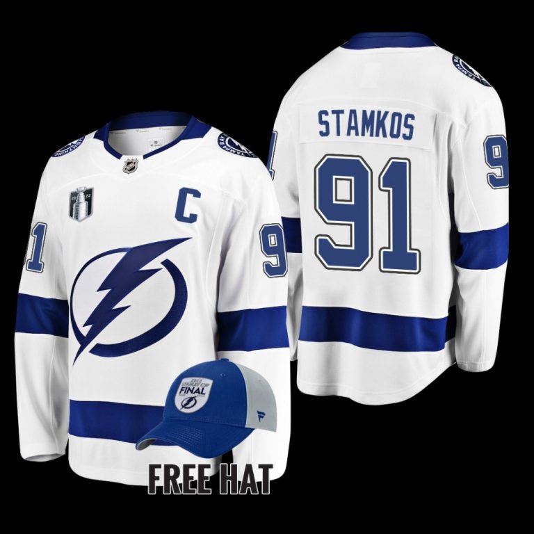 Men Steven Stamkos Tampa Bay Lightning 2022 Stanley Cup Final White Away Jersey