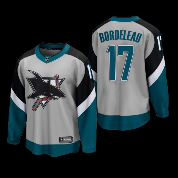 Men Thomas Bordeleau San Jose Sharks Special Edition Gray Reverse Retro Jersey