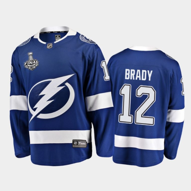 Men Tom Brady Tampa Bay Lightning Return to New England beat Patriots Blue Limited Jersey