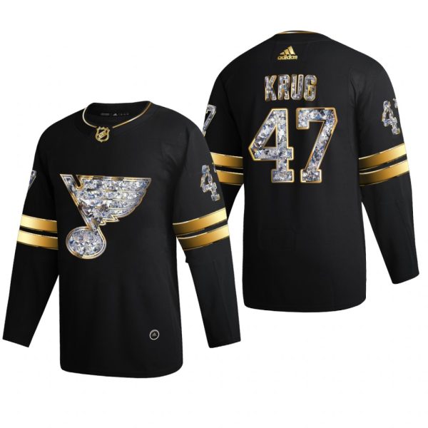 Men Torey Krug St. Louis Blues 2022 Stanley Cup Playoffs Black Diamond Edition Jersey