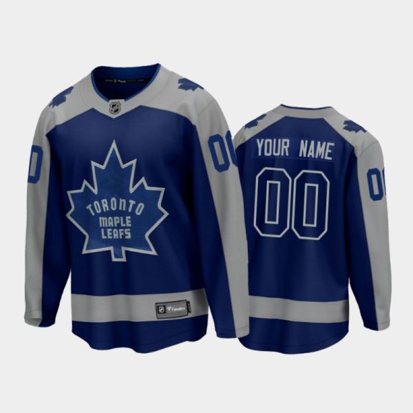 Men Toronto Maple Leafs Custom #00 Special Edition Blue 2021 Jersey