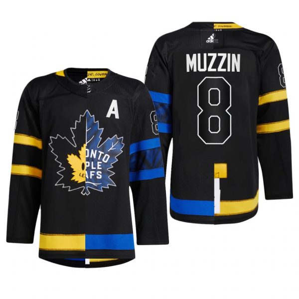 Men Toronto Maple Leafs Jake Muzzin #8 Split Edition Alternate Drew house Black Jersey