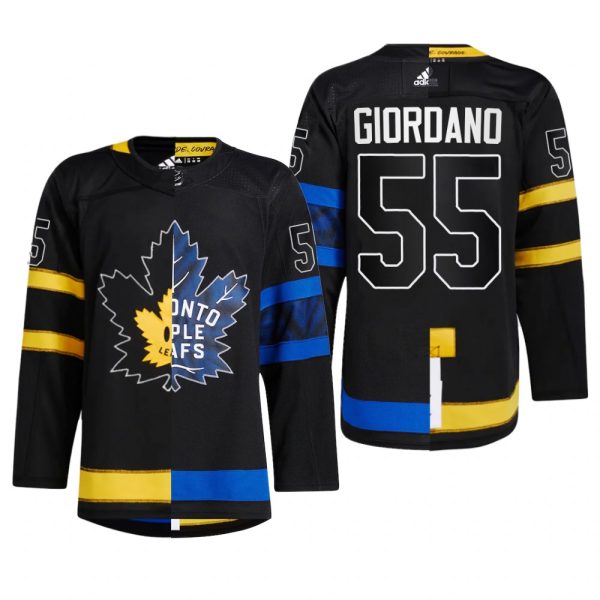 Men Toronto Maple Leafs Mark Giordano #55 Split Edition Alternate Drew house Black Jersey