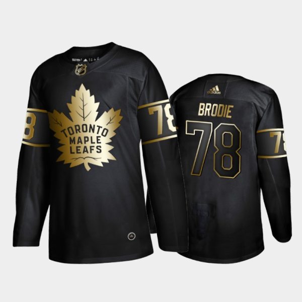 Men Toronto Maple Leafs T. J. Brodie #78 Player Golden Edition Black Jersey