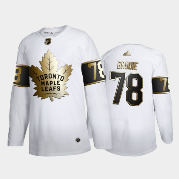 Men Toronto Maple Leafs T. J. Brodie #78 Player Golden Edition White Jersey