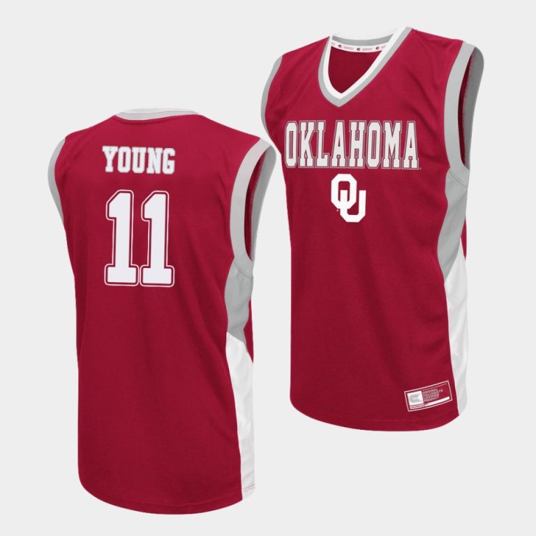 Men Trae Young Oklahoma Sooners #11 Red Fadeaway College Basketball Jersey