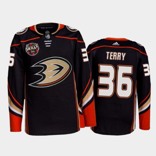 Men Troy Terry Anaheim Ducks 2022 NHL All-Star Skills Jersey Black #36 Competition Patch Uniform