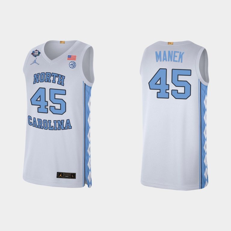 Men UNC Tar Heels Brady Manek #45 White 2022 March Madness Final Four Alumni Limited Jersey