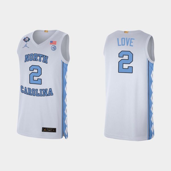 Men UNC Tar Heels Caleb Love #2 White 2022 March Madness Final Four Alumni Limited Jersey