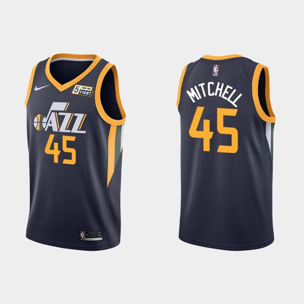 Men Utah Jazz Donovan Mitchell No. 45 Jersey Black Icon Edition