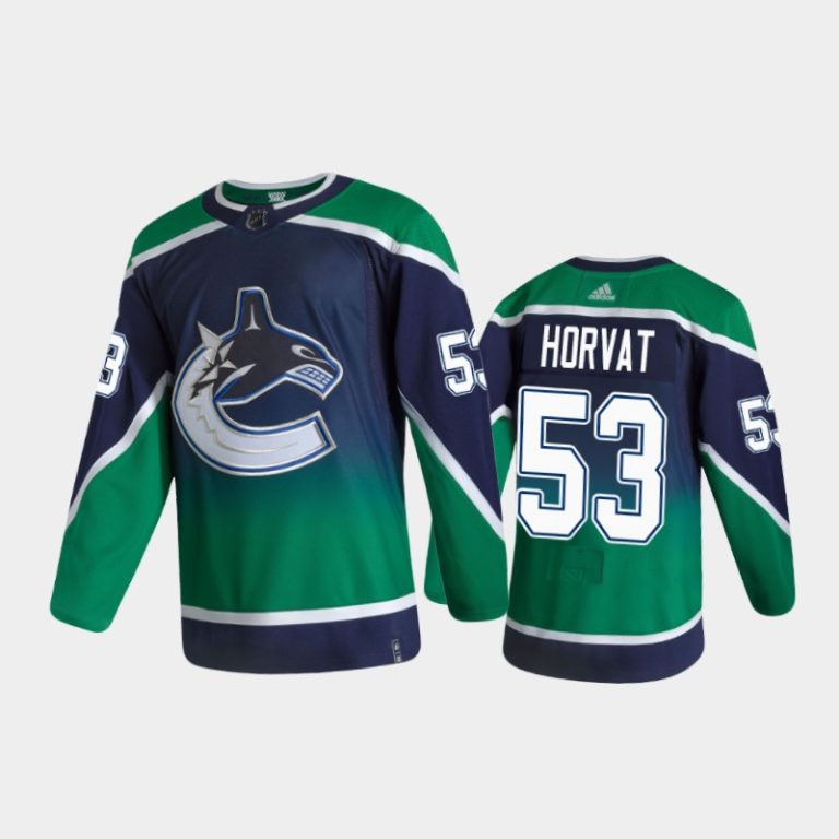 Men Vancouver Canucks Bo Horvat #53 Reverse Retro 2020-21 Blue Jersey