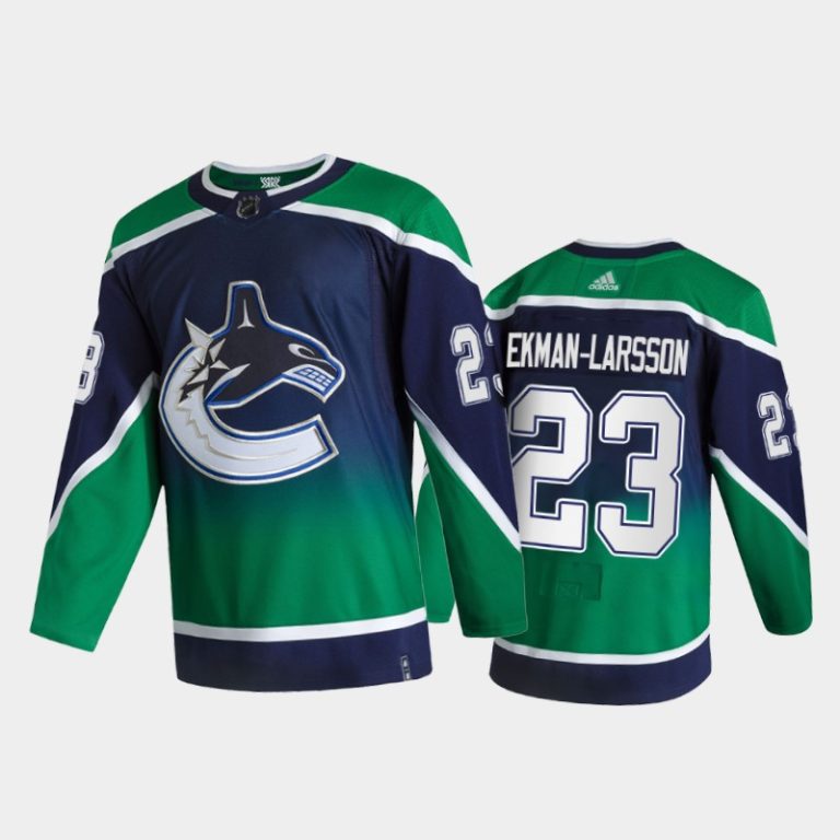 Men Vancouver Canucks Oliver Ekman-Larsson #23 2021 Reverse Retro Green Special Edition Jersey