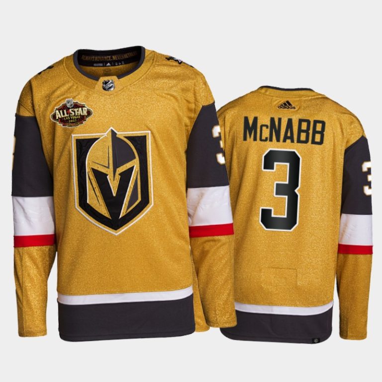 Men Vegas Golden Knights Brayden McNabb 2022 All-Star Jersey Gold Primegreen Uniform