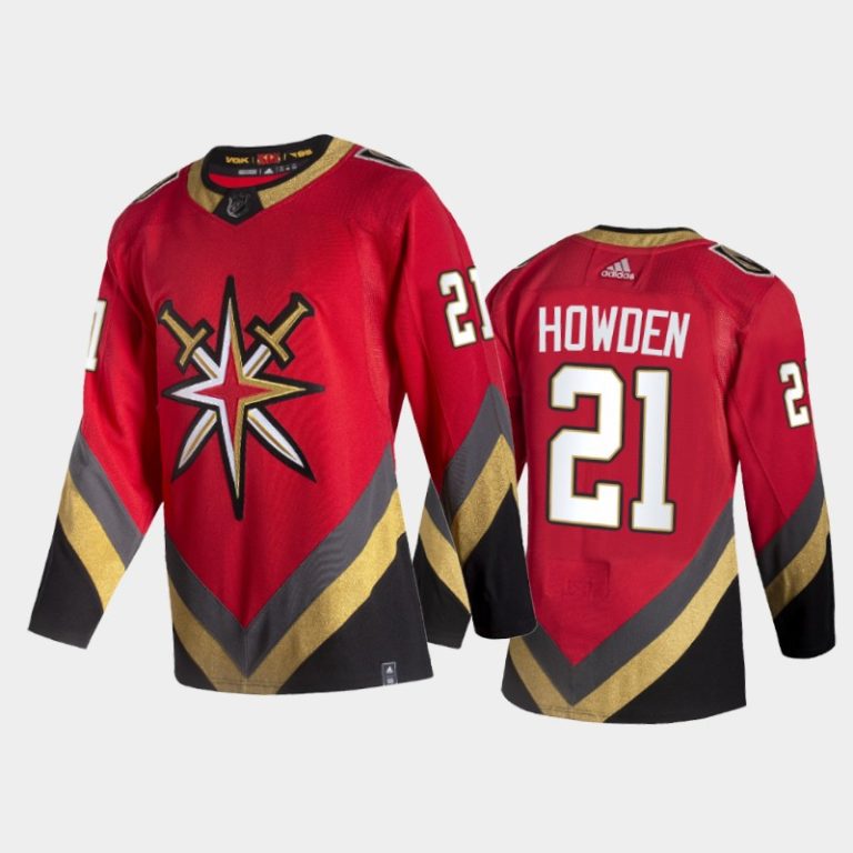 Men Vegas Golden Knights Brett Howden #21 2021 Reverse Retro Red 2021 Trade Special Edition Jersey