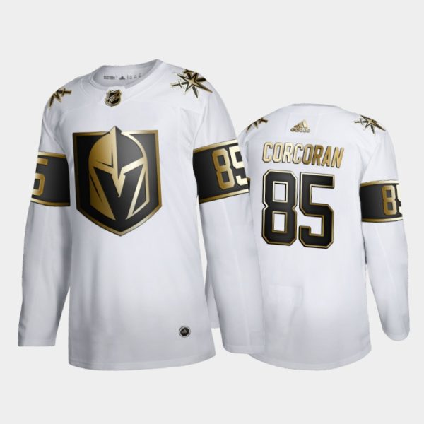 Men Vegas Golden Knights Connor Corcoran #85 Golden Edition White Jersey