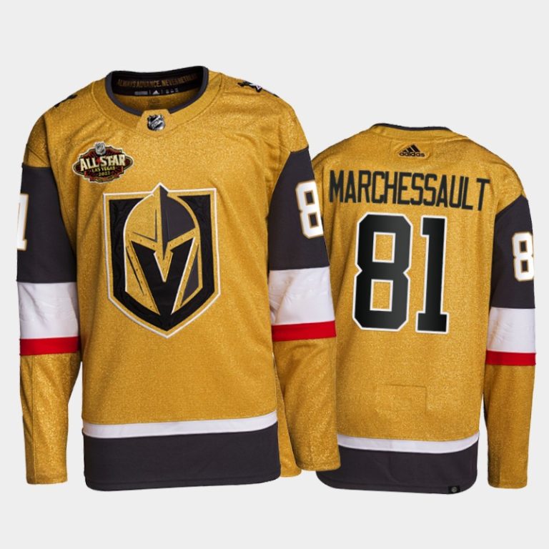 Men Vegas Golden Knights Jonathan Marchessault 2022 All-Star Jersey Gold Primegreen Uniform