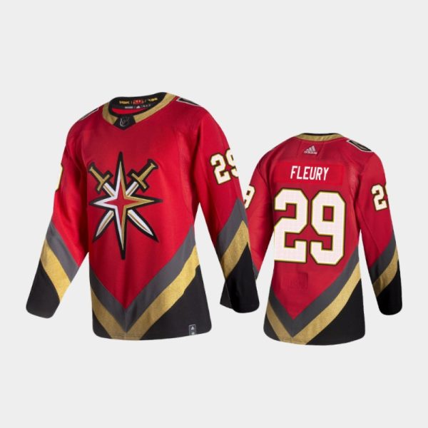 Men Vegas Golden Knights Marc-Andre Fleury #29 Reverse Retro 2020-21 Red Special Edition Pro Jersey