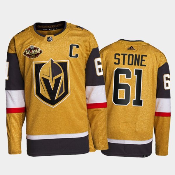 Men Vegas Golden Knights Mark Stone 2022 All-Star Jersey Gold Primegreen Uniform