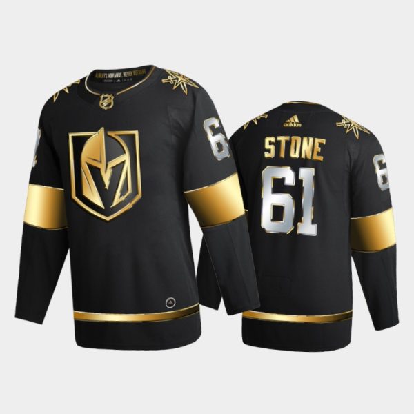 Men Vegas Golden Knights Mark Stone #61 2020-21 Golden Edition Black Limited Jersey
