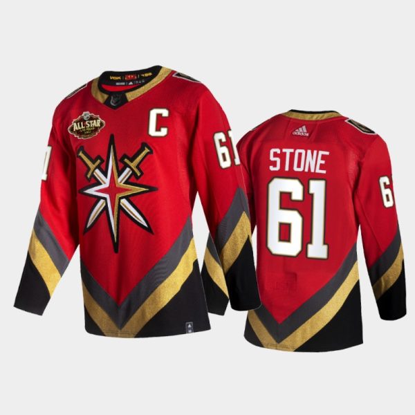Men Vegas Golden Knights Mark Stone #61 2022 All-Star Red Reverse Retro Jersey