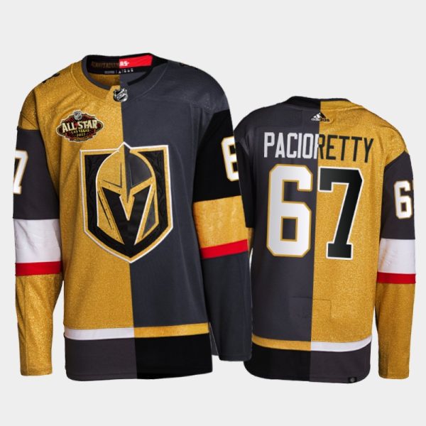 Men Vegas Golden Knights Max Pacioretty 2022 All-Star Jersey Gold Black Split Edition Uniform