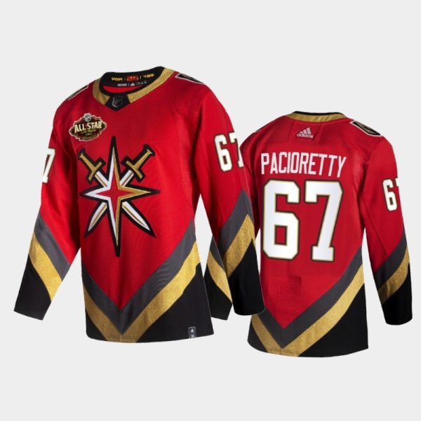 Men Vegas Golden Knights Max Pacioretty #67 2022 All-Star Red Reverse Retro Jersey