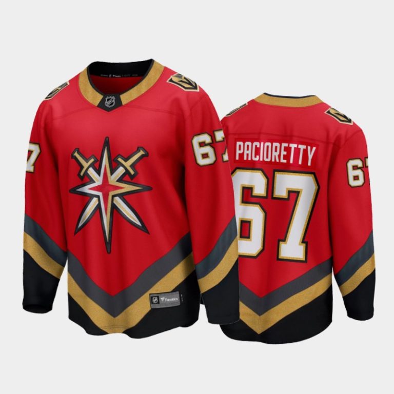 Men Vegas Golden Knights Max Pacioretty #67 Reverse Retro Red 2020-21 Breakaway Player Jersey