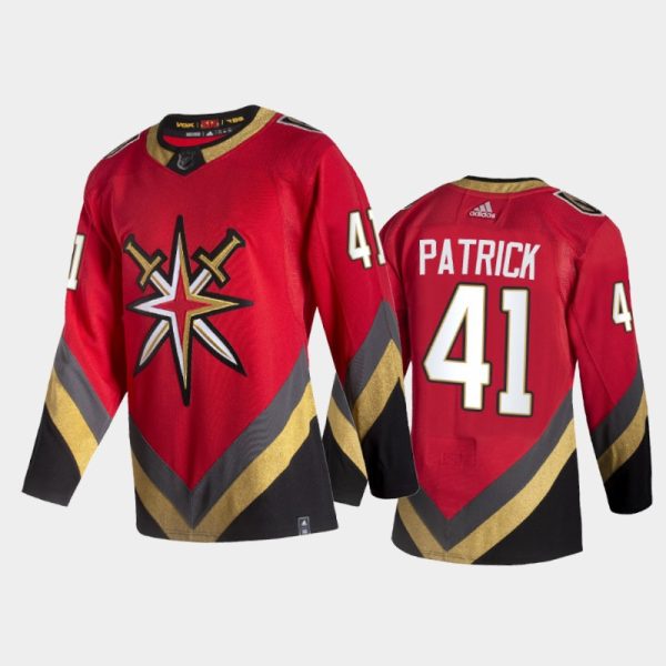 Men Vegas Golden Knights Nolan Patrick #41 2021 Reverse Retro Red Special Edition Jersey